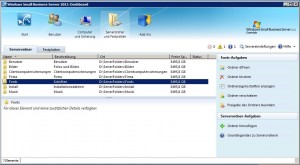 MS Small Business Server 2011 Dashboard