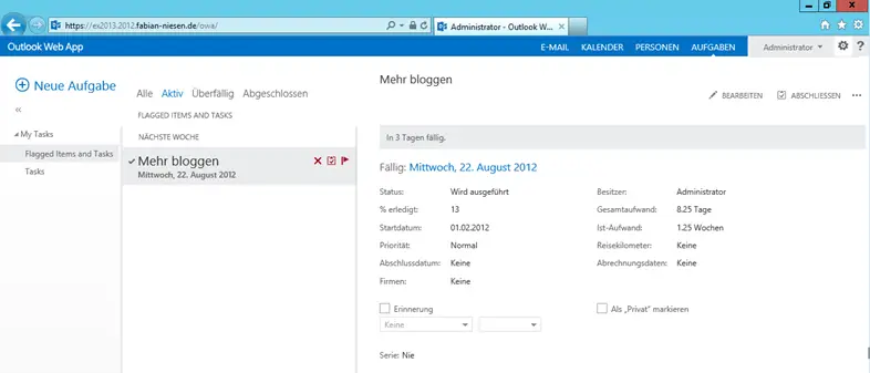 Einrichten und Konfigurieren von Exchange 2013 Preview unter Windows Server 2012 RP - 081912 1811 Einrichtenu18 - 19