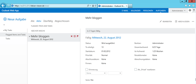 Einrichten und Konfigurieren von Exchange 2013 Preview unter Windows Server 2012 RP - 081912 1811 Einrichtenu18 - 19