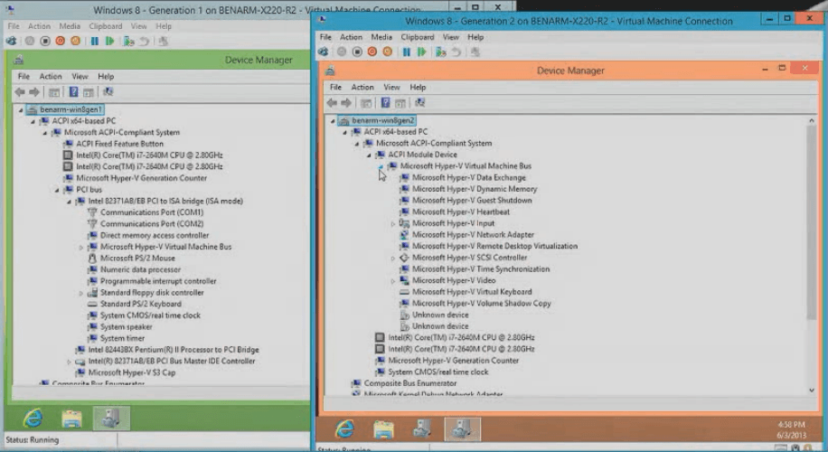 Kurze Zusammenfassung zu den Neuheiten von Windows Server 2012R2 - 060513 1410 KurzeZusamm1 Unterschiede Hyper-V VM Generation 1 und 2