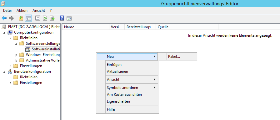 Windows Systeme absichern mit dem "Enhanced Mitigation Experience Toolkit" - Teil 2 - 042214 0706 WindowsSyst2 Screenshoot: Softwarebereitstellung über Gruppenrichtlinien