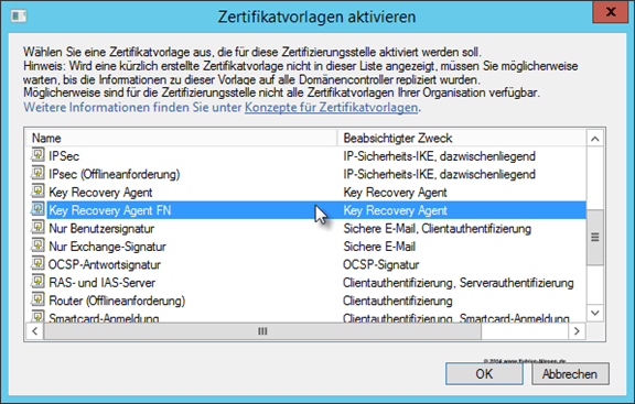 Installation einer Zertifizierungsstelle unter Windows Server 2012R2 Teil 2 - Erstellen der unter geordneten CA 17 060914 1321 Installatio15