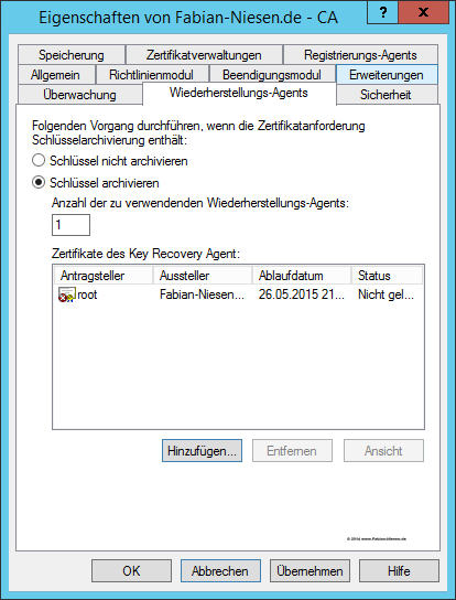 Installation einer Zertifizierungsstelle unter Windows Server 2012R2 Teil 2 - Erstellen der unter geordneten CA - 060914 1321 Installatio19 - 20