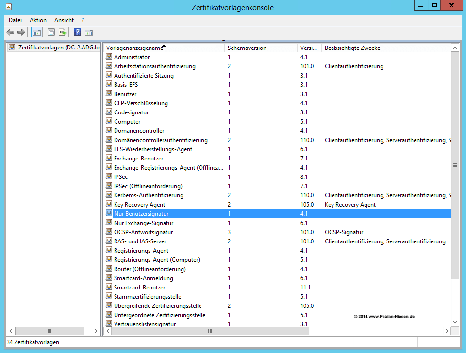 Installation einer Zertifizierungsstelle unter Windows Server 2012R2 Teil 2 - Erstellen der unter geordneten CA 22 060914 1321 Installatio20