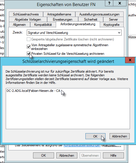 Installation einer Zertifizierungsstelle unter Windows Server 2012R2 Teil 2 - Erstellen der unter geordneten CA 25 060914 1321 Installatio23