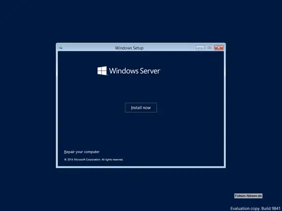 Install Windows Server vNext