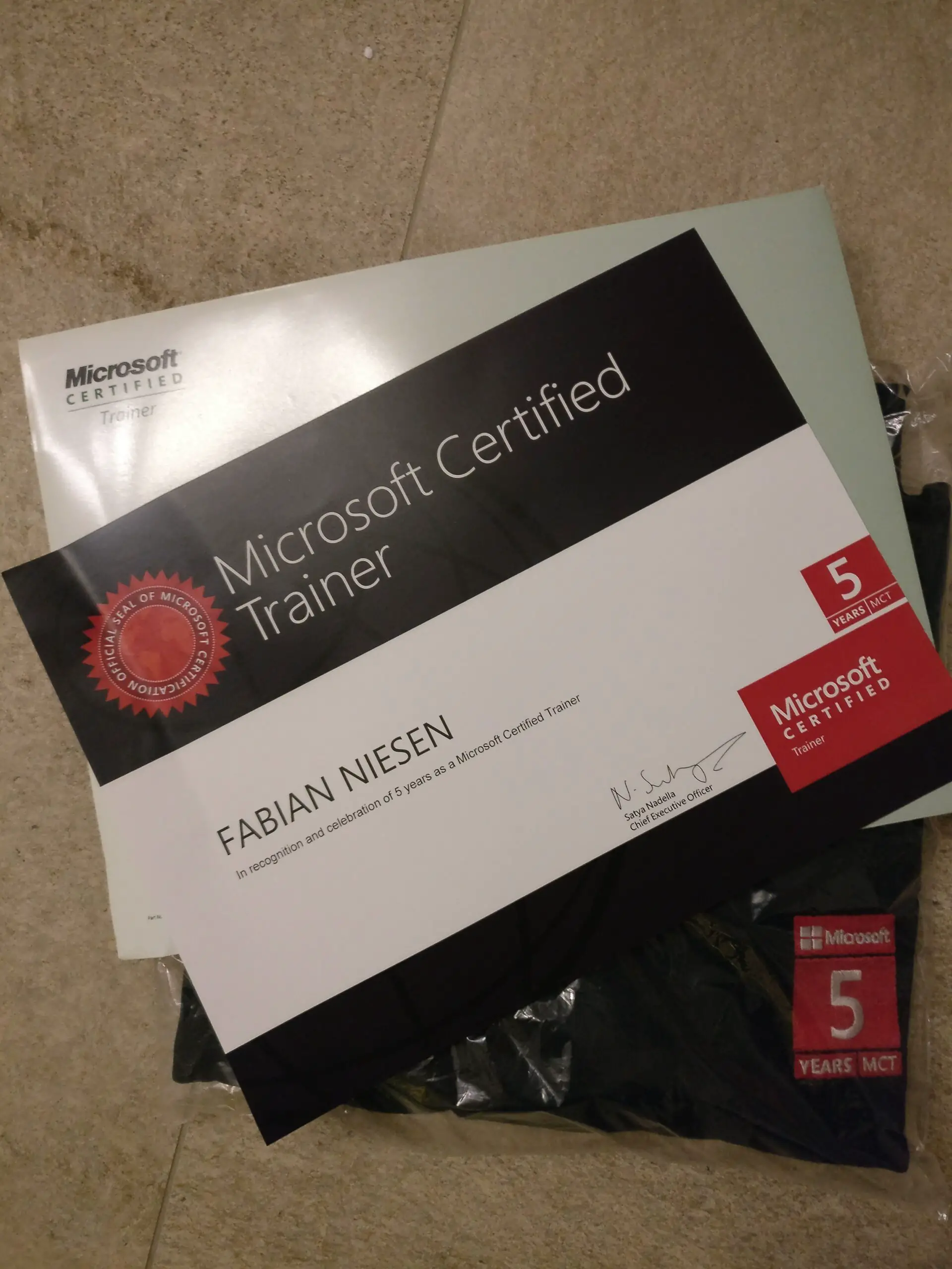 Seit 5 Jahren Microsoft Certified Trainer