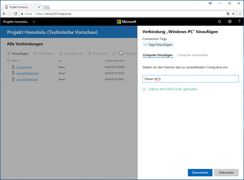 Microsoft Projekt Honolulu - Teil 3: Einbinden von Systemen 13 041318 0657 MicrosoftPr11
