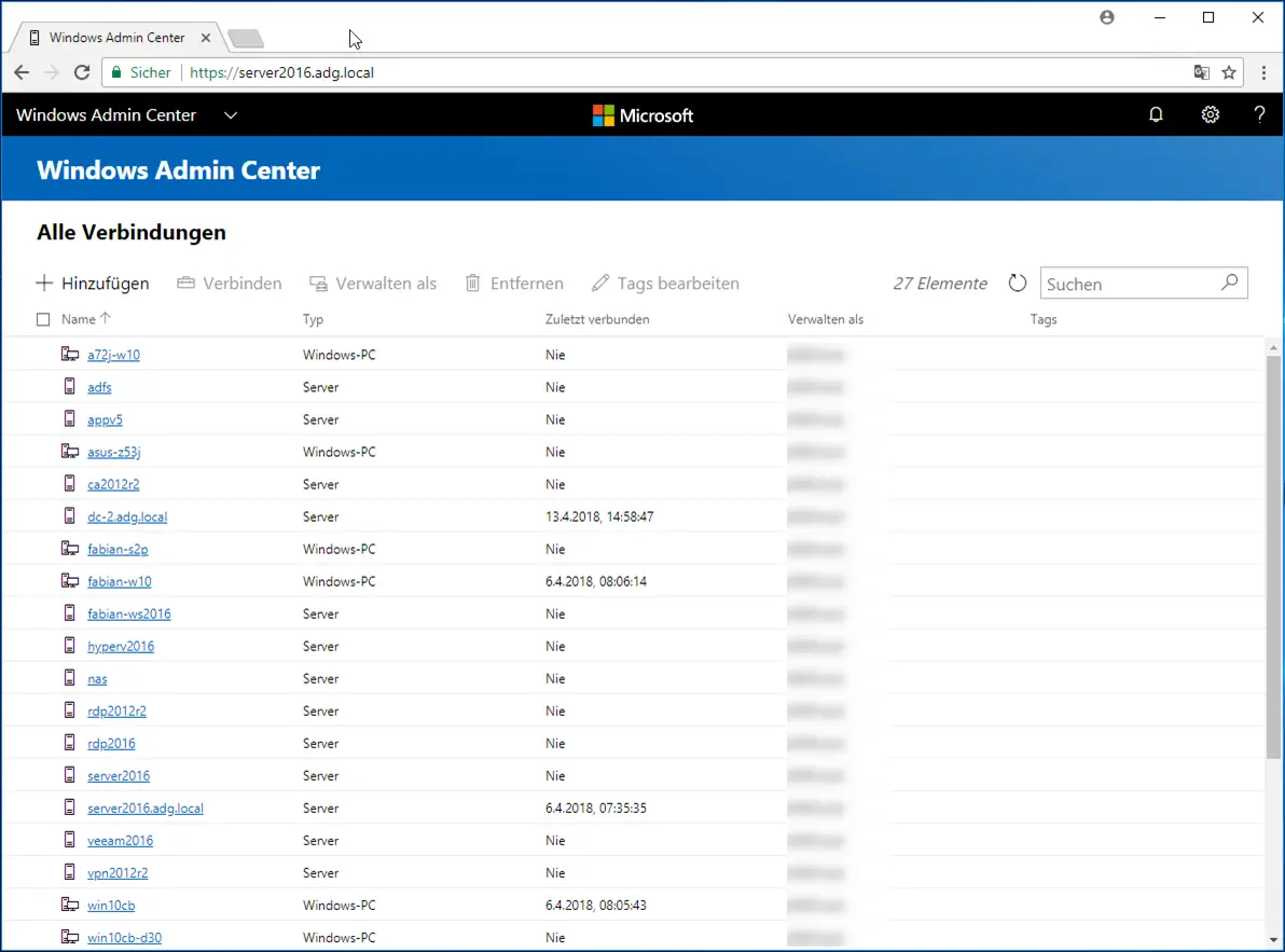 Das Windows Admin Center ist fertig – vormals „Project Honolulu“