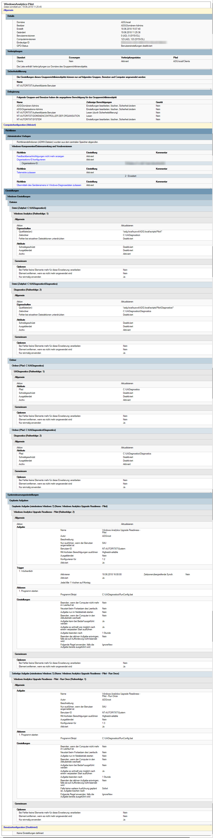 Windows Analytics Upgrade Readiness Skript per GPO verteilen 4 070218 1456 WindowsAnal2