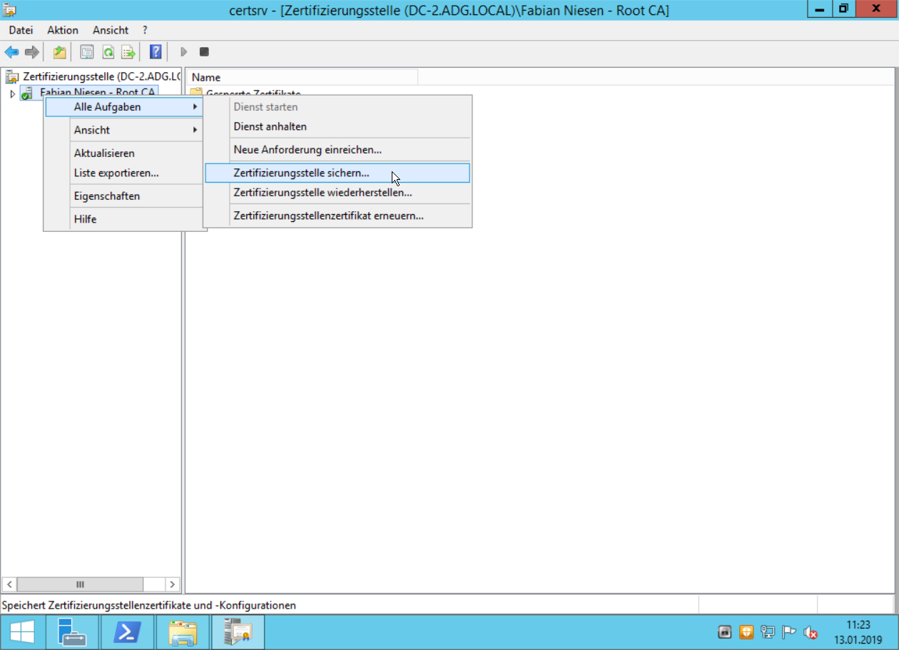 Umzug einer Windows Zertifizierungsstelle von 2012R2 auf Windows Server 2019 - 011319 1827 UmzugeinerW1 Umzug einer Windows Zertifizierungsstelle von 2012R2 auf Windows Server 2019 - 011319 1827 UmzugeinerW1 - 2