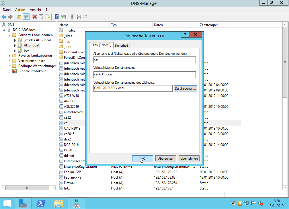 Umzug einer Windows Zertifizierungsstelle von 2012R2 auf Windows Server 2019 - 011319 1827 UmzugeinerW15 Umzug einer Windows Zertifizierungsstelle von 2012R2 auf Windows Server 2019 - 011319 1827 UmzugeinerW15 - 16