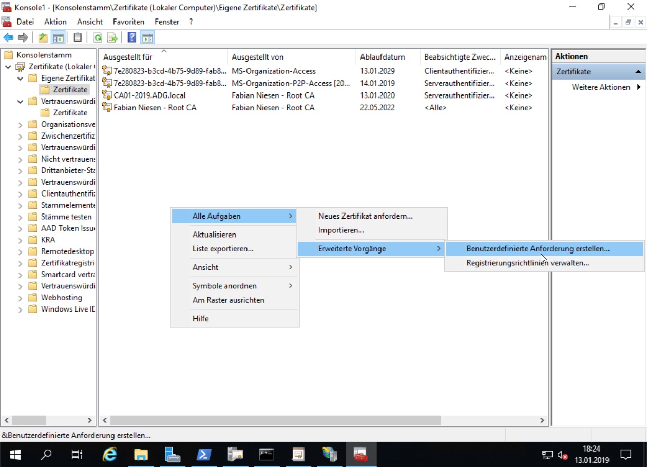 Umzug einer Windows Zertifizierungsstelle von 2012R2 auf Windows Server 2019 - 011319 1827 UmzugeinerW16 Umzug einer Windows Zertifizierungsstelle von 2012R2 auf Windows Server 2019 - 011319 1827 UmzugeinerW16 - 17