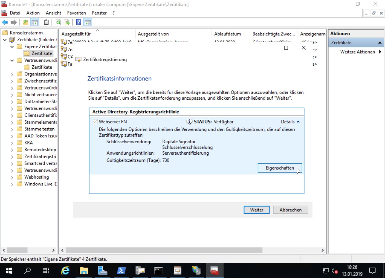 Umzug einer Windows Zertifizierungsstelle von 2012R2 auf Windows Server 2019 - 011319 1827 UmzugeinerW18 Umzug einer Windows Zertifizierungsstelle von 2012R2 auf Windows Server 2019 - 011319 1827 UmzugeinerW18 - 19