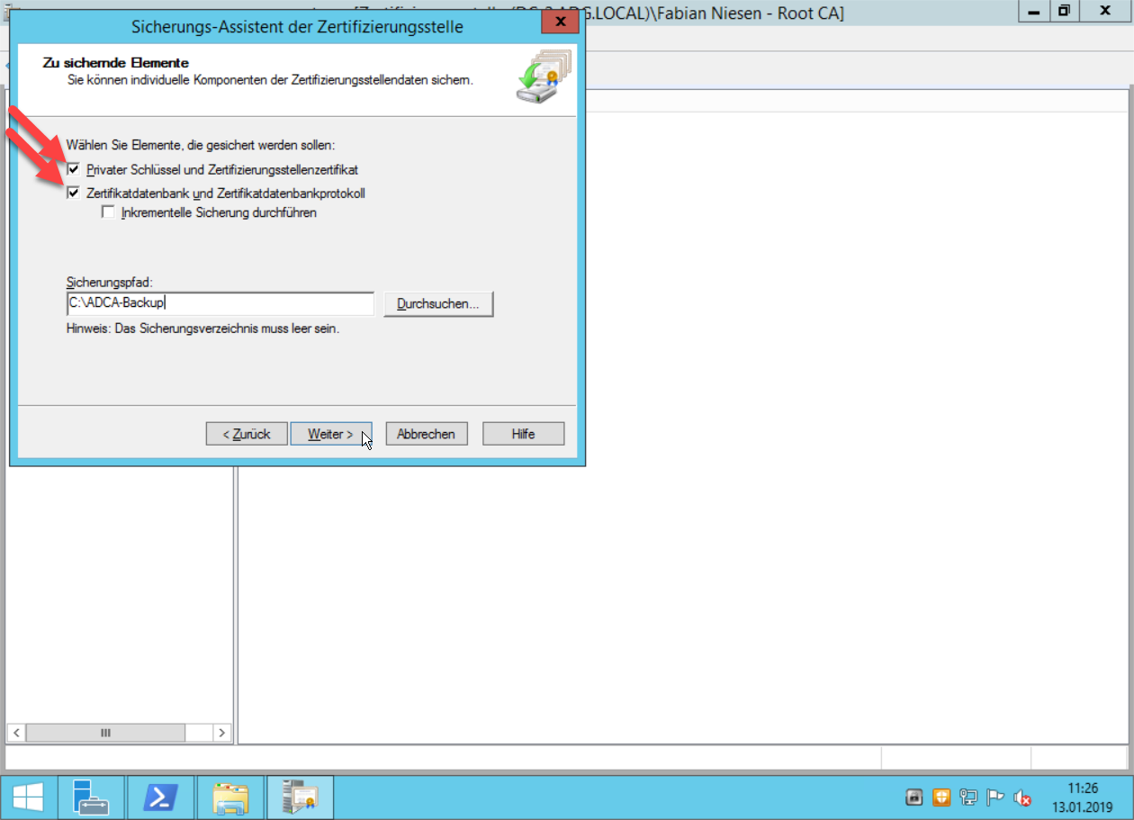 Umzug einer Windows Zertifizierungsstelle von 2012R2 auf Windows Server 2019 - 011319 1827 UmzugeinerW2 Umzug einer Windows Zertifizierungsstelle von 2012R2 auf Windows Server 2019 - 011319 1827 UmzugeinerW2 - 3