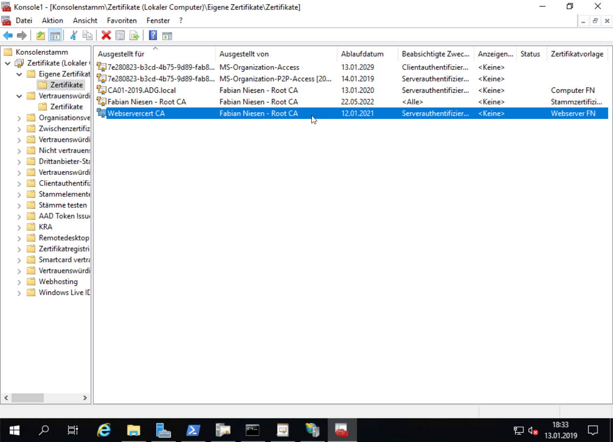 Umzug einer Windows Zertifizierungsstelle von 2012R2 auf Windows Server 2019 - 011319 1827 UmzugeinerW20 Umzug einer Windows Zertifizierungsstelle von 2012R2 auf Windows Server 2019 - 011319 1827 UmzugeinerW20 - 21