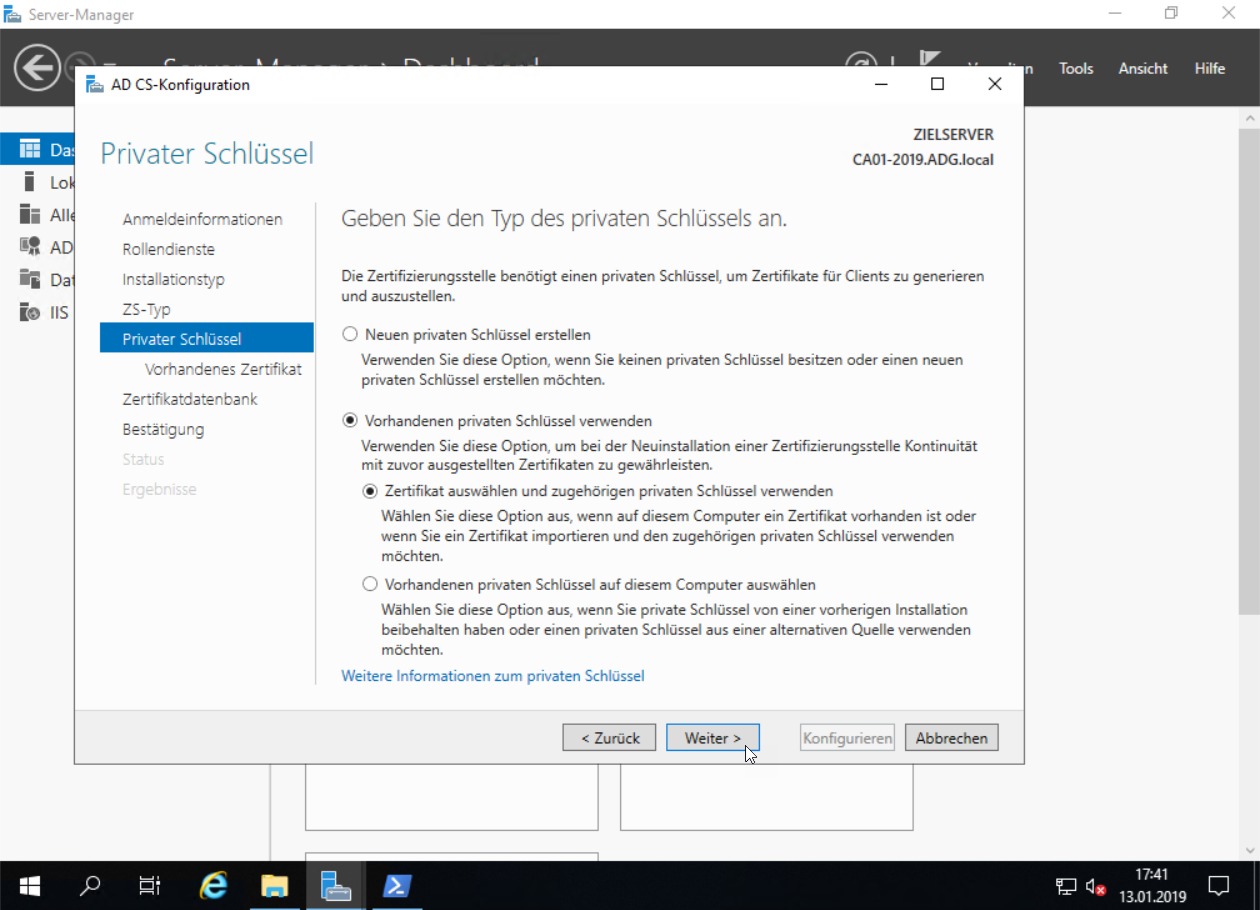Umzug einer Windows Zertifizierungsstelle von 2012R2 auf Windows Server 2019 - 011319 1827 UmzugeinerW6 Umzug einer Windows Zertifizierungsstelle von 2012R2 auf Windows Server 2019 - 011319 1827 UmzugeinerW6 - 7