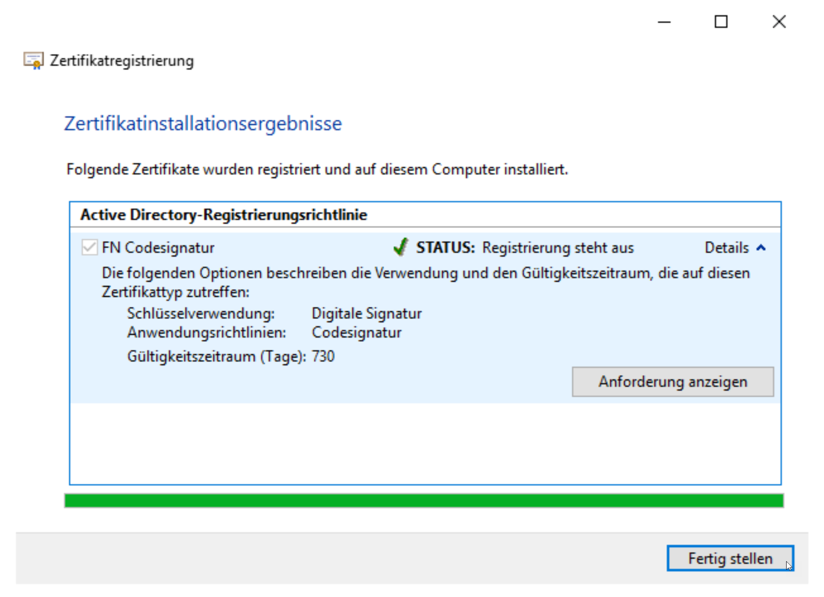 CodeSigning Zertifikate mit Windows Server 2019 Zertifikatsdienste - 021119 1914 CodeSigning20 CodeSigning Zertifikate mit Windows Server 2019 Zertifikatsdienste - 021119 1914 CodeSigning20 - 21