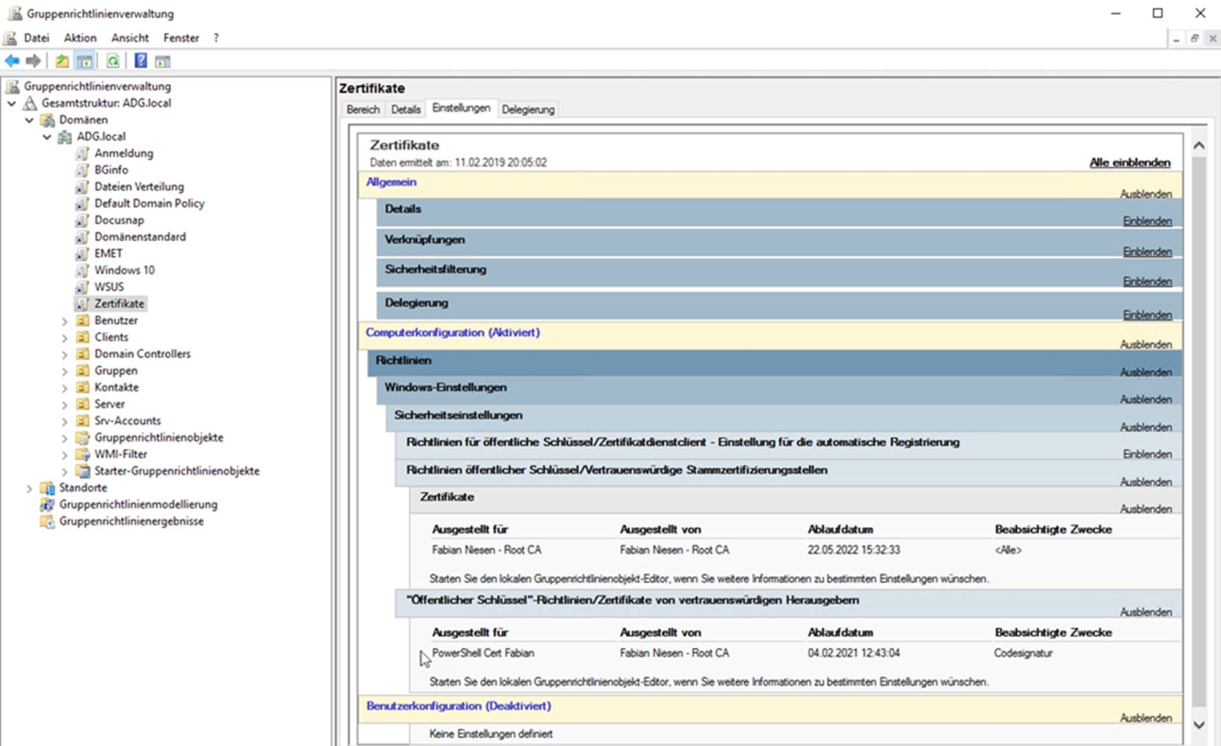 CodeSigning Zertifikate mit Windows Server 2019 Zertifikatsdienste - 021119 1914 CodeSigning25 CodeSigning Zertifikate mit Windows Server 2019 Zertifikatsdienste - 021119 1914 CodeSigning25 - 26