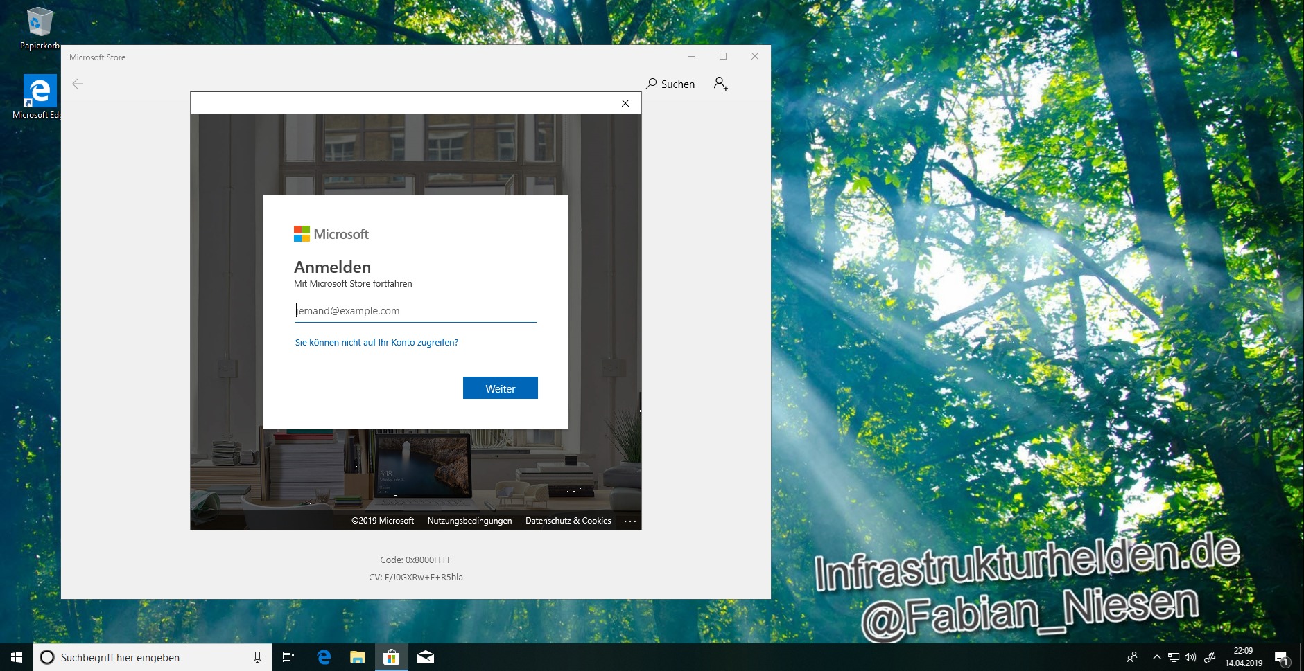 Windows 10 und der Microsoft Store 3 Window Store beim start mit aktivierter Richtlinie "Nur privaten Store im Microsoft Store anzeigen"