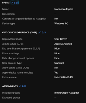 Autopilot mit Microsoft Deployment Toolkit verteilen 5 Screenshot: portal.azure.com - Zuweisung der Dynamischen Gruppe zum Intune-Autopilot Profil