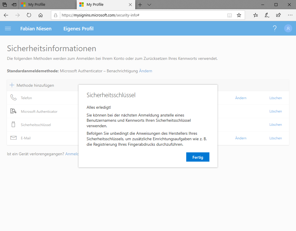 Neue Authentifizierungsmethoden bei Azure AD - Ein Versuch mit Fido2 - Update - 071119 1948 NeueAuthent19 Neue Authentifizierungsmethoden bei Azure AD - Ein Versuch mit Fido2 - Update - 071119 1948 NeueAuthent19 - 20