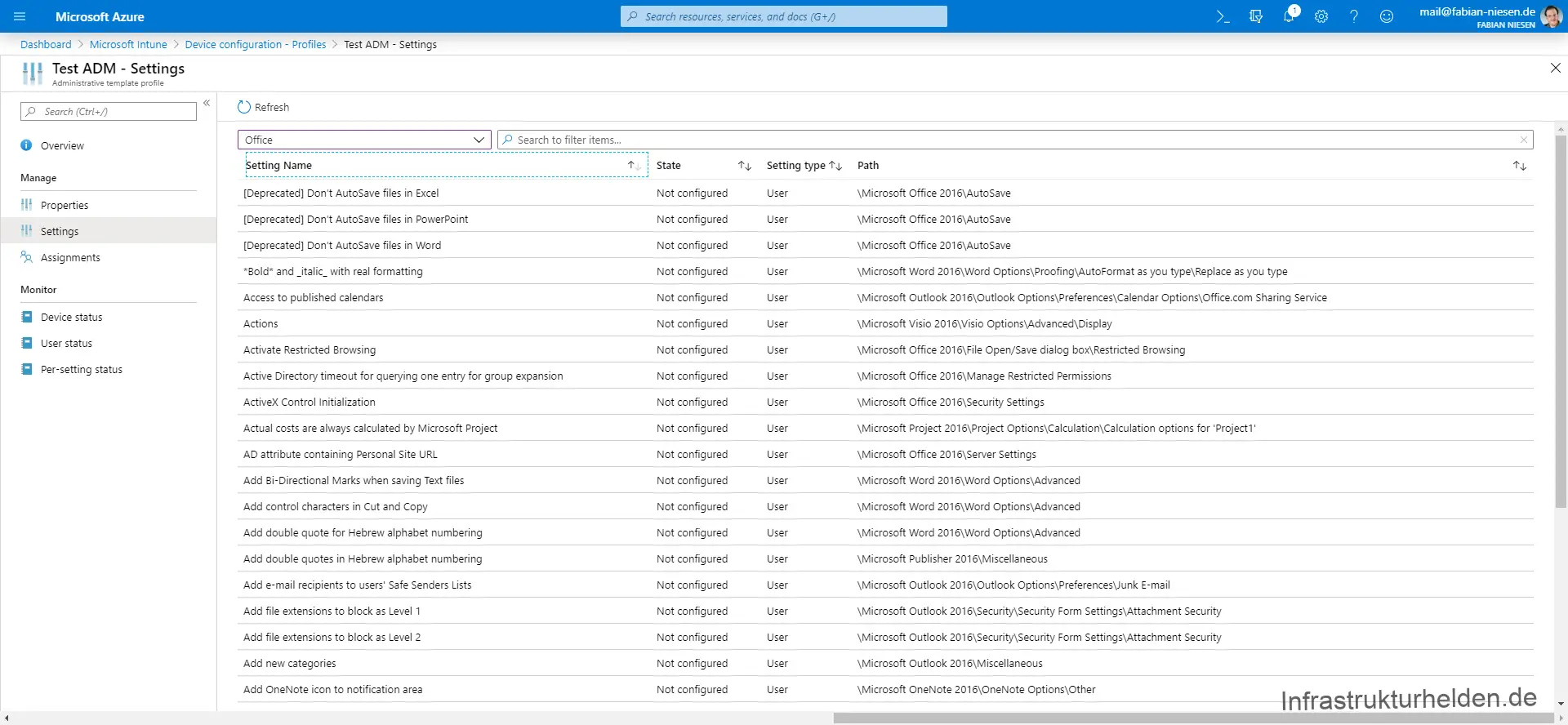 Administrative Vorlagen in Intune – inkl. Liste