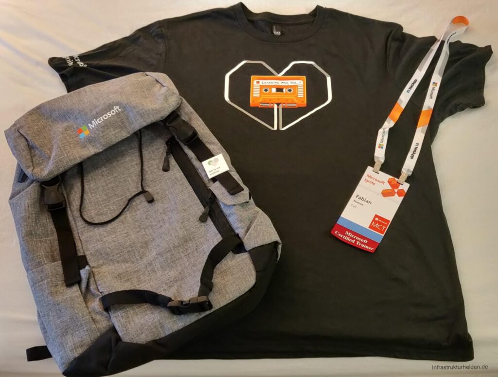 Ignite Day 0 - First informations 4 Ignite Stuff: Badge, Backpack and T-Shirt "Learning Mix Vol.1"