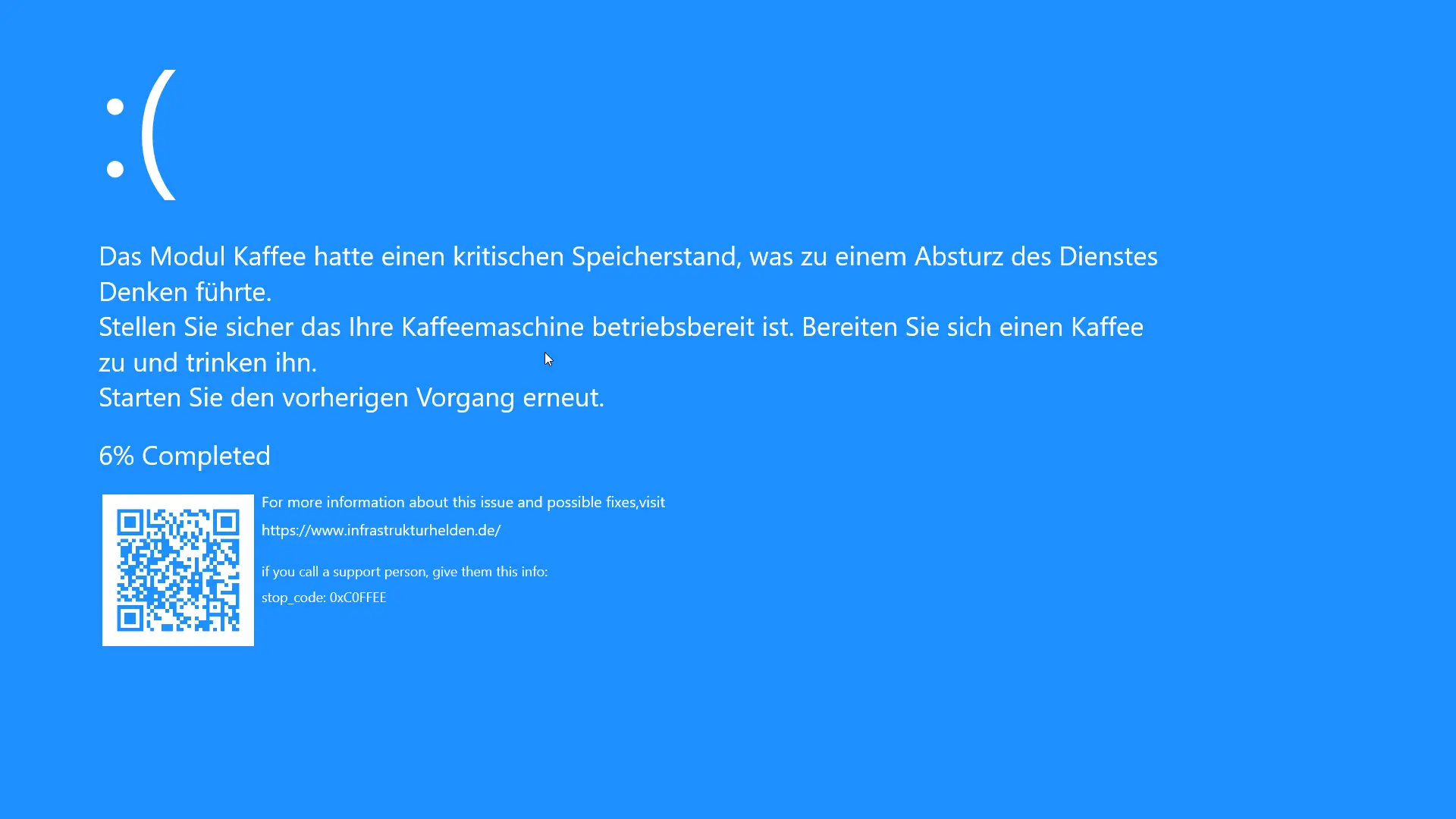 BlueScreen Kaffee Bildschirmhintergründe