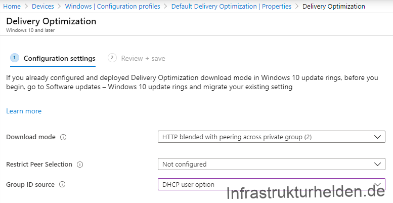 Microsoft Connected Cache mit SCCM einrichten - word image 4 Delivery Optimization Policy in Microsoft Intune
