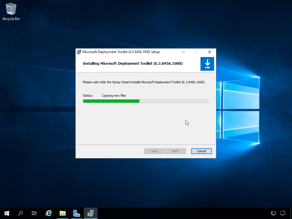 Netzwerkinstallation mit dem Microsoft Deployment Toolkit – Teil 1: Hinweise, Vorbereitung und Einrichtung - computergenerierter alternativtext recycle bin m 5 Installation des Microsoft Deployment Toolkit (MDT) - Install