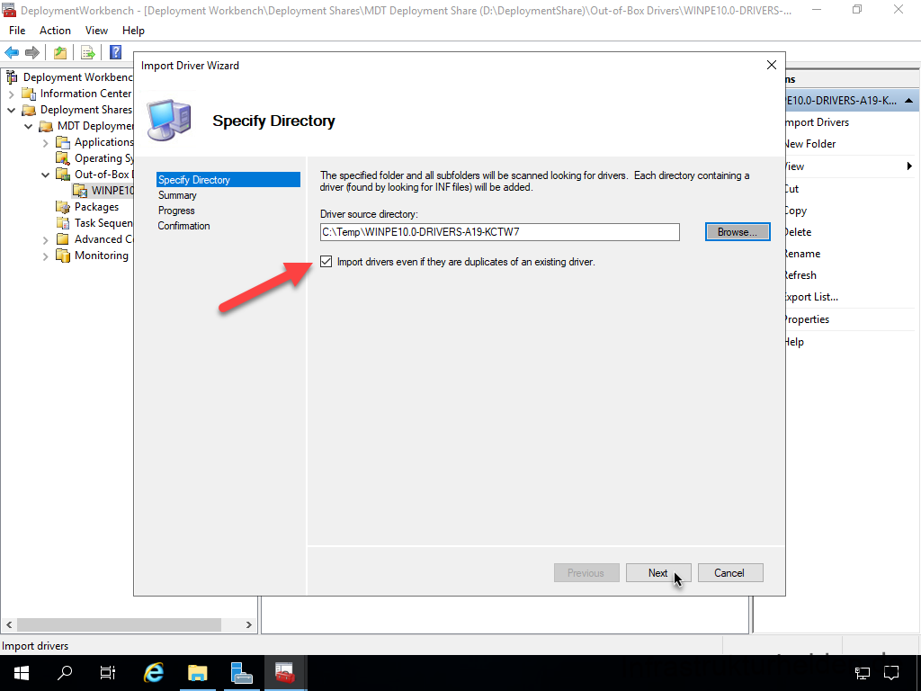 Network Installation with the Microsoft Deployment Toolkit - Part 2: Service Account, Drivers, Software, Base Image Considerations 6 MDT Deployment Workbench - Importieren der Treibern - Source Directory