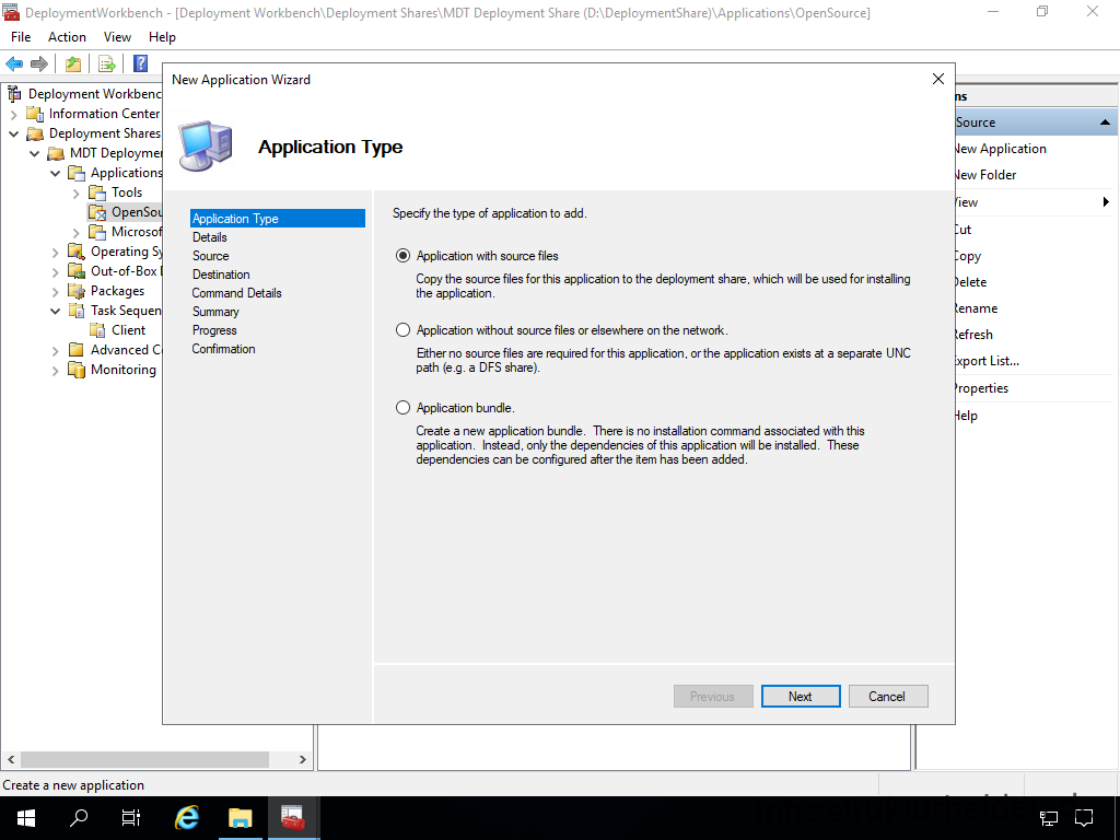 Network Installation with the Microsoft Deployment Toolkit - Part 2: Service Account, Drivers, Software, Base Image Considerations 20 MDT Deployment Workbench - Installation von MSI basierten Anwendungen - Application Type