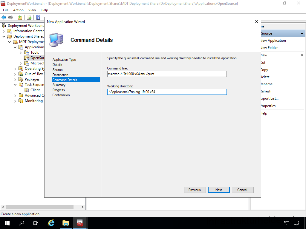 Network Installation with the Microsoft Deployment Toolkit - Part 2: Service Account, Drivers, Software, Base Image Considerations 24 MDT Deployment Workbench - Installation von MSI basierten Anwendungen - Command Details