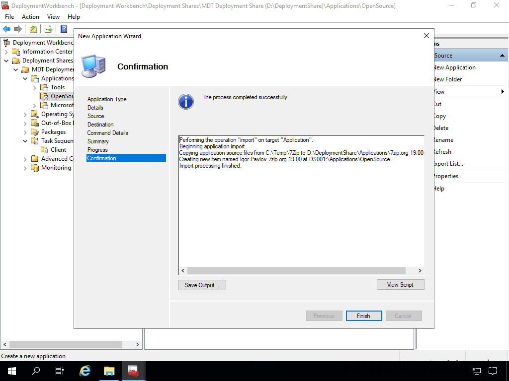 Network Installation with the Microsoft Deployment Toolkit - Part 2: Service Account, Drivers, Software, Base Image Considerations 26 MDT Deployment Workbench - Installation von MSI basierten Anwendungen - Confirmation