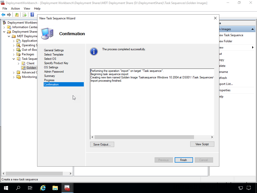 Netzwerkinstallation mit dem Microsoft Deployment Toolkit – Teil 4: Integration des Base Image und des Windows Deployment Service - deploymentwcrkbench deployment workbench depicy 69 Screenshot: Deployment Workbench - Erstellen des Base Images - Confirmation