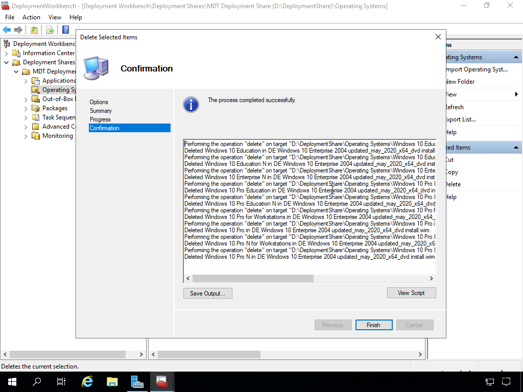 Netzwerkinstallation mit dem Microsoft Deployment Toolkit – Teil 1: Hinweise, Vorbereitung und Einrichtung - deploymentwcrkbench deployment workbench depicy 7 Screenshot: Start Deployment Workbench - Entfernen von nicht benötigten Betriebssystemen