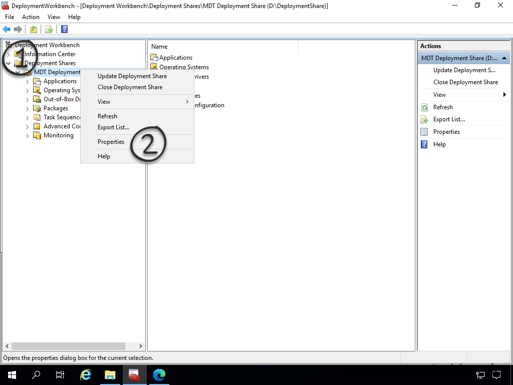 Netzwerkinstallation mit dem Microsoft Deployment Toolkit – Teil 3: Erstellung von Tasksequenzen - deploymentworkbench deployment workbench depioy 13 Screenshot: MDT Deployment Workbench - Konfiguration der MDT Regeln