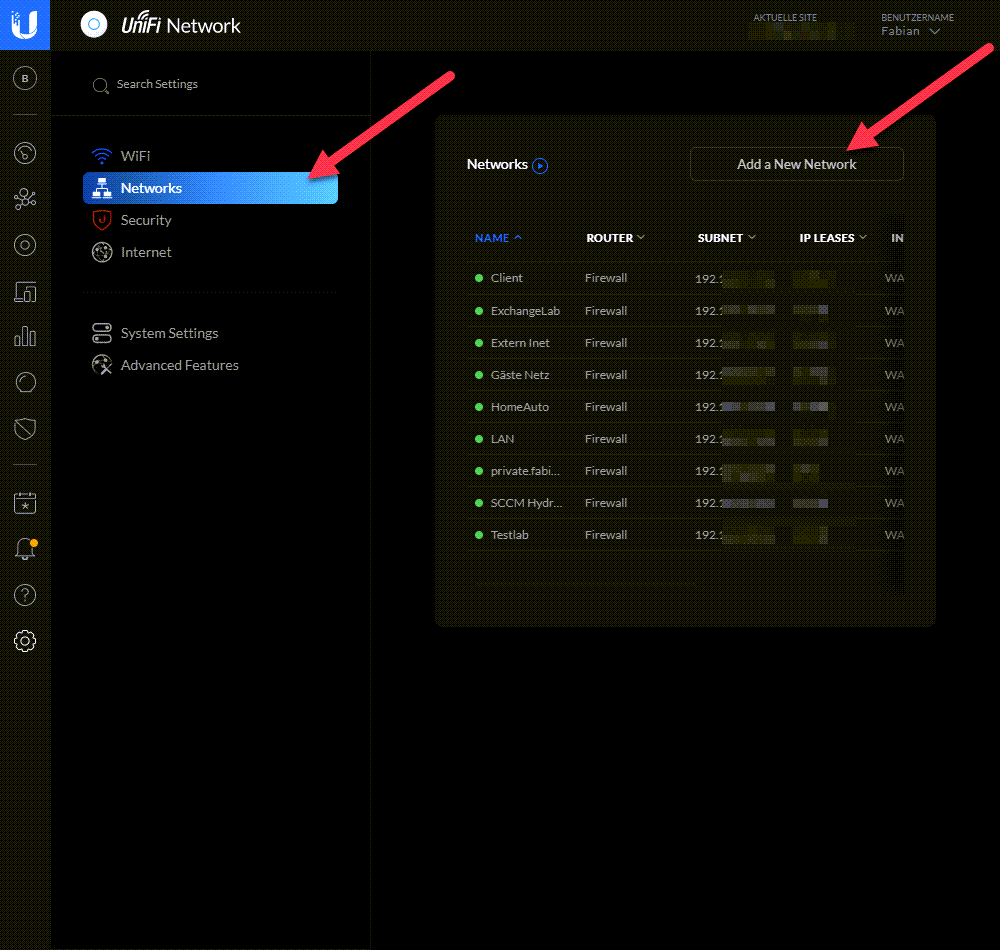 Anbinden von Azure VPN an des interne Netzwerk - Network 24 S2S USG Network e1615888469965 Anlegen der neuen Verbindung im Unify Security Gateway Gehen Sie dazu in die Network Einstellungen und legen ein neues Netzwerk an.