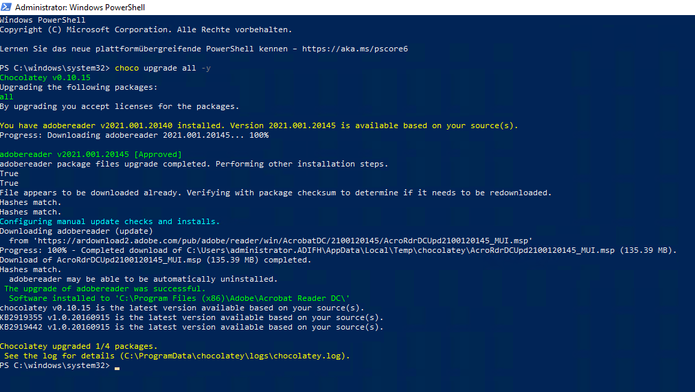 Software management with Chocolatey 12 20210502 Softwaremanagement mit Chocolatey 05 Software management with Chocolatey 11