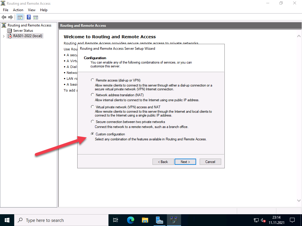 VPN Server with Windows Server 2022 (RAS) 19 20211111 RAS2022 RRAS console 04 1 VPN Server with Windows Server 2022 (RAS) 18